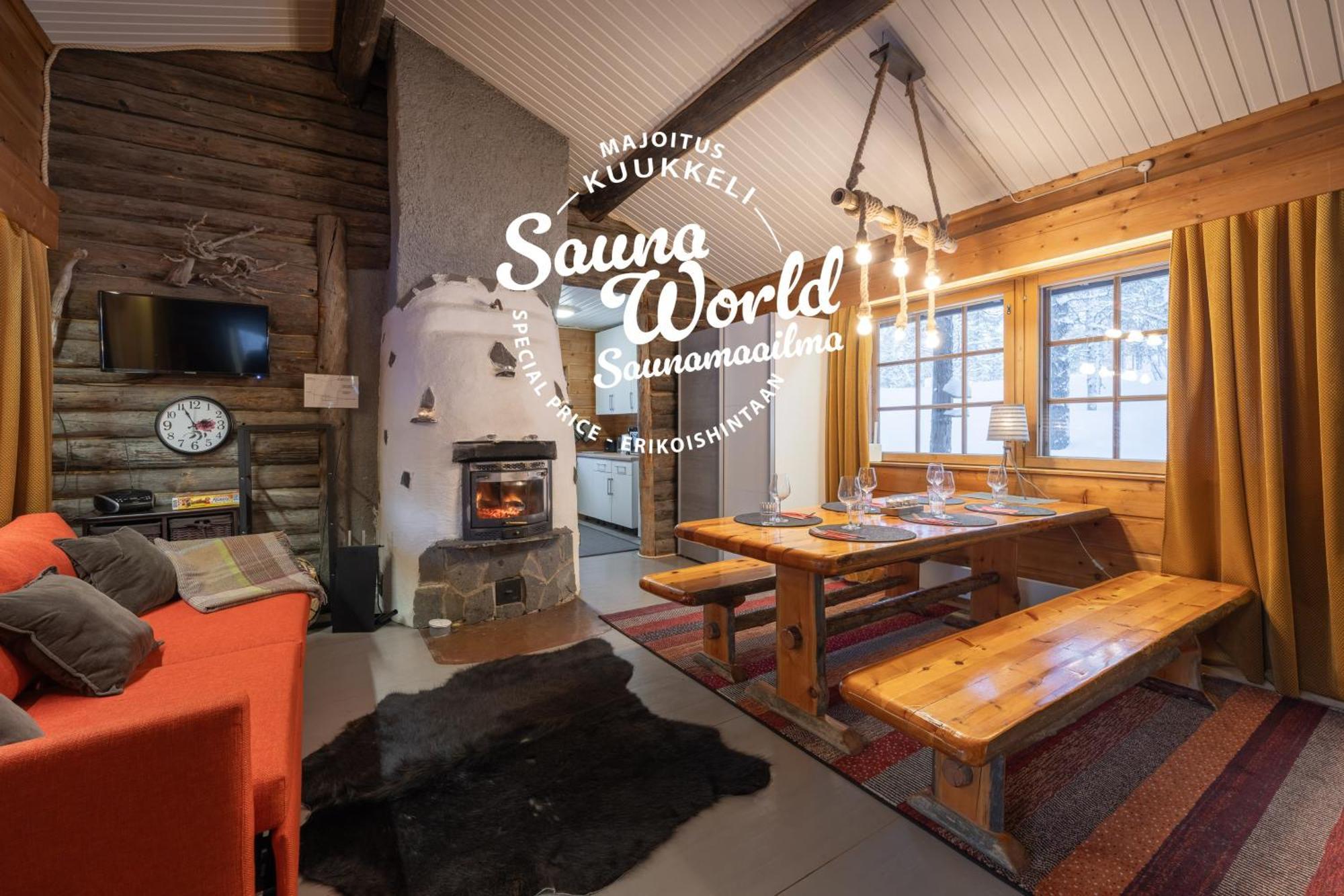 Kuukkeli Log Houses Aurora Cabin - Jaspis Сариселка Екстериор снимка