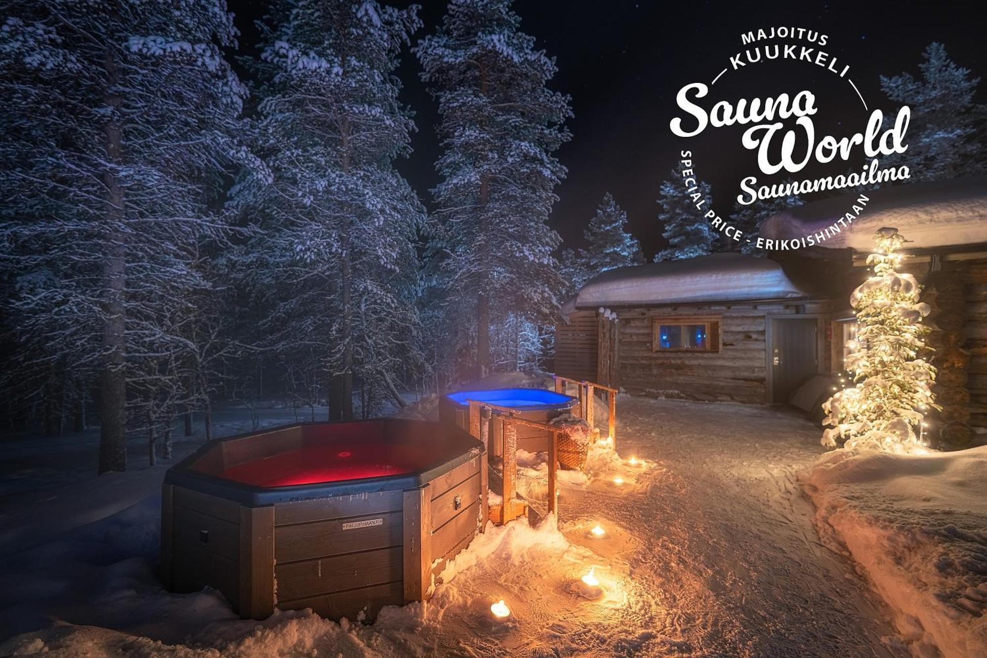 Kuukkeli Log Houses Aurora Cabin - Jaspis Сариселка Екстериор снимка