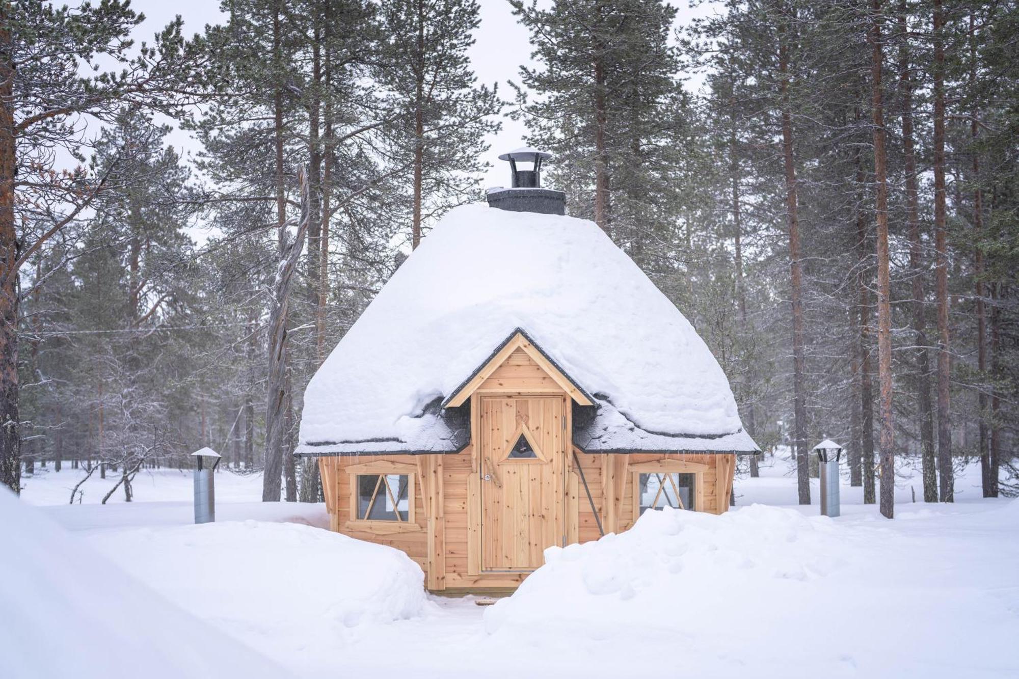 Kuukkeli Log Houses Aurora Cabin - Jaspis Сариселка Екстериор снимка