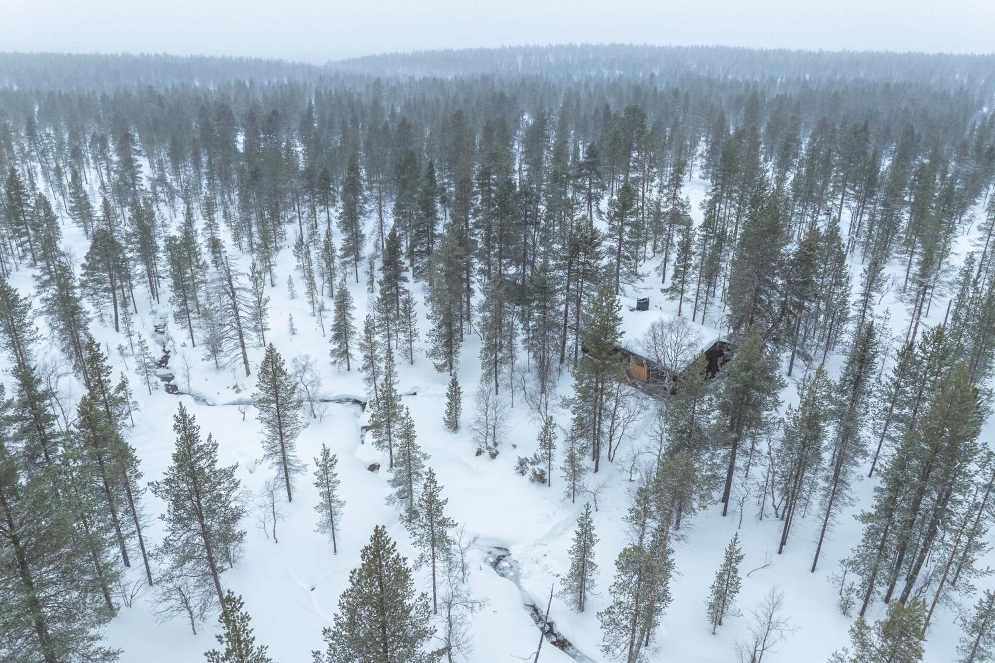 Kuukkeli Log Houses Aurora Cabin - Jaspis Сариселка Екстериор снимка